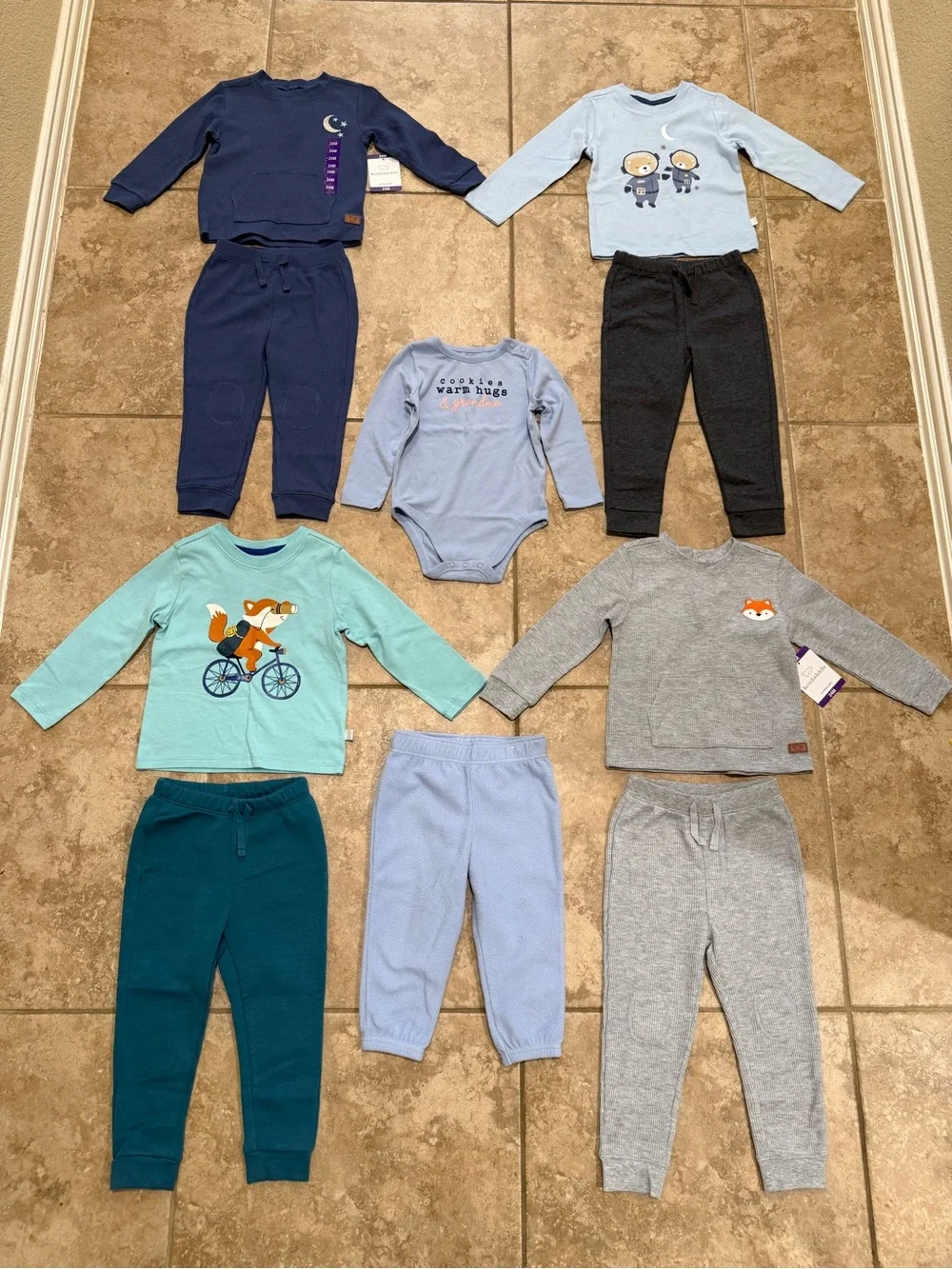 NWT KoalaKids Tshirt & Pants Sets + NWOT Garanimals Set Boys Fall/Winter Bundle